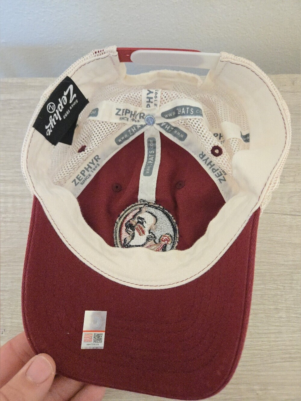 Zephyr Hats NCAA Florida State Seminoles Washed Trucker Snapback Baseball Cap - Picture 3 of 3